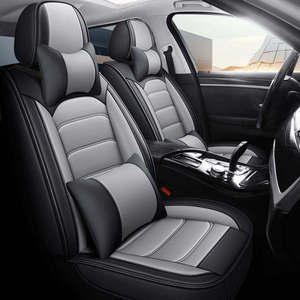 Housse de siège de voiture universelle en cuir Nappa imperméable de haute qualité, accessoire de décoration intérieure de luxe Napa, pour la protection - Product Image 3