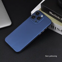 Coque de téléphone ultra-mince en matériau PP mat translucide anti-empreintes digitales avec housse de caméra précise pour iPhone 15 16 Pro