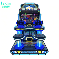 Console de jeu d'aventure de tir dynamique à deux joueurs pour usage commercial ; Équipement de divertissement à monnayeur pour supermarchés et parcs d'attractions