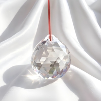 Boule de cristal Feng Shui de 30 mm, forme diamant, polie, transparente, à facettes, pour lustre, décorations de maison, durable, pour les fêtes