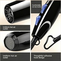 Sèche-cheveux professionnel haute puissance avec moteur DC, 3 vitesses, dégradé de couleurs, flux d'air, prise EU pour usage domestique