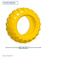 Pièces de blocs de construction en vrac XMORK 54120 Pneus et roues Briques détachées Vente en gros d'usine