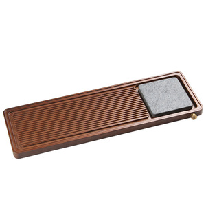 Bamboo Tea Tray Household Tea Set Drainage Water Storage Dual Use Japanese Minimalist Style Flat <b>Mats</b> Pads - Product Image 5