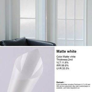 Pegatinas de tinte de ventana de aislamiento térmico, película de vidrio de construcción negra, accesorios de construcción, decoración interior, 100% - Product Image 2