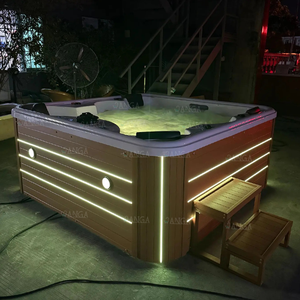 Jacuzzi extérieur Piscine extérieure <span class=keywords><strong>Bain</strong></span> à remous 6 personnes Spa de nage avec Balboa <span class=keywords><strong>Jardin</strong></span> Bains à remous Spa Kit de bains à remous - Product Image 3