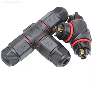 Su geçirmez IP68 IP 67 T şekli tel bağlayıcı <span class=keywords><strong>2</strong></span> Pin 3Pin 4pin 5pin 250V 24V aydınlatma bağlantı terminali blokları - Product Image 4