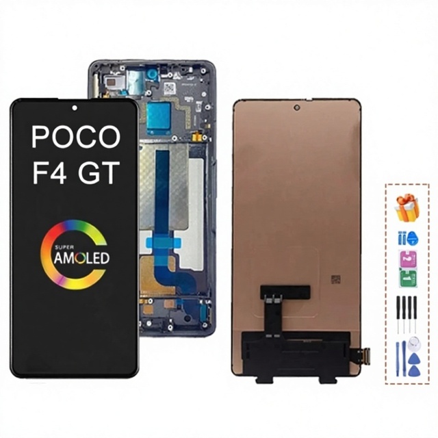 For Poco F4 GT TFT LCD Inner and Outer Screen Assembly with Frame