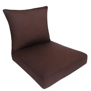 Coussins de siège profonds pour meubles de Patio, chaises de pelouse, coussins imperméables pour toutes les saisons, coussins de dossier de chaise de jardin