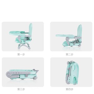 Chaise haute pliable et réglable pour bébé, chaise inclinable portable pour usage domestique, 0-12 mois, en plastique, hauteur réglable - Product Image 5