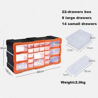 Boîte à pièces multiples composants électroniques boîte de rangement en plastique transparent petites vis outils matériels grille de classification