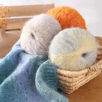 Fil fantaisie en mohair et soie 50g, haute ténacité, anti-bactérien, teint, pour tricot DIY et pulls faits main