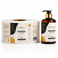 Étiquettes personnalisées adhésives pour gel douche/shampoing/savon liquide, autocollants imperméables en feuille d'or métallique pour emballages de pots et bouteilles de cosmétiques