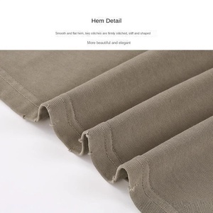 Giặt cũ cho áo thun nam thương hiệu thủy triều mới nặng 280G 32 Sợi đôi cotton cổ tròn tay áo ngắn thiết kế trống - Product Image 3