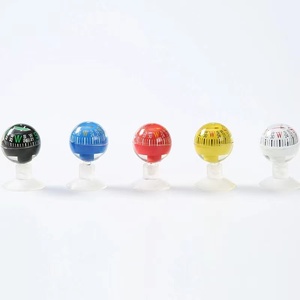 Boussole sphérique de voiture à bord avec ventouse, boule de guidage en plastique décorative multicolore pour l'extérieur, vente en gros - Product Image 2
