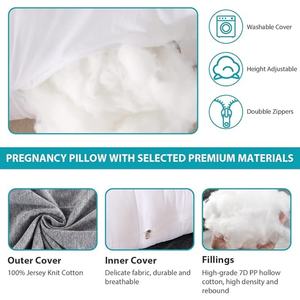 หมอนรองครรภ์รูปตัว J สำหรับ<span class=keywords><strong>นอน</strong></span>ตะแคง พร้อมปลอกถอดซักได้ รองรับหน้า<span class=keywords><strong>ท้อง</strong></span> สะโพก และขา - Product Image 5