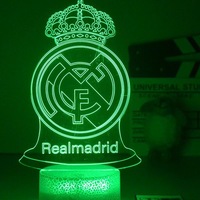 Lampe LED en acrylique 3D personnalisable avec 7 couleurs changeantes, en forme de ballon de football, pour enfants, cadeau