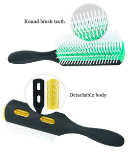 Nouvelle <span class=keywords><strong>brosse</strong></span> <span class=keywords><strong>à</strong></span> <span class=keywords><strong>cheveux</strong></span> <span class=keywords><strong>à</strong></span> 9 rangées pour <span class=keywords><strong>cheveux</strong></span> noirs, pour le coiffage, le démêlage, le façonnage, le séchage au sèche-<span class=keywords><strong>cheveux</strong></span>, la séparation, la définition des boucles, <span class=keywords><strong>brosse</strong></span> <span class=keywords><strong>à</strong></span> <span class=keywords><strong>cheveux</strong></span> détachable pour <span class=keywords><strong>cheveux</strong></span> bouclés - Product Image 2