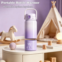 Chauffe-lait portable sans fil, charge rapide en 2-3 heures, chauffe-biberon détachable, lavable, produit pour bébé