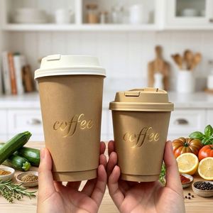 Vaso de Papel Desechable de Doble Pared con Impresión Personalizada para Llevar, 8oz 10oz 12oz 16oz, con Tapas para Bebidas Calientes - Product Image 2