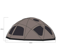 Tente dôme en forme de demi-boule Offre Spéciale Tente étoilée de camping en plein air en tissu noir de haute qualité