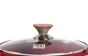 MGC Kitchen Classic Serie Rumana Olla para sopa 20/24/26/28/30/32 cm Recubrimiento de mármol Juegos de utensilios de cocina Material metálico inferior de inducción - Product Image 4