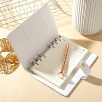 Carnet de notes en cuir PU personnalisé avec reliure spirale à feuilles mobiles et fermeture magnétique A5/B5/A4