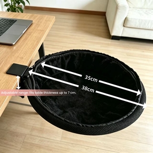 Cama Plegable <span class=keywords><strong>para</strong></span> Gatos, Montable en Escritorio, Ahorra Espacio, <span class=keywords><strong>Hamaca</strong></span> <span class=keywords><strong>para</strong></span> Gatos con Abrazadera, Resistente, 20 kg, Felpa Suave, Lavable, Plegable, <span class=keywords><strong>Nido</strong></span> <span class=keywords><strong>para</strong></span> Gatos de Oficina - Product Image 4