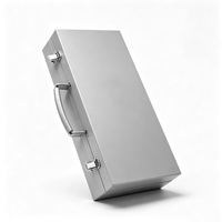Boîtier de rangement portable en métal argenté, armoire en alliage d'aluminium avec verrouillage à loquet, OEM/ODM, capacité de charge 300 kg, garantie 3 ans pour instruments