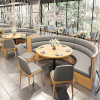 Canapés et ensembles de tables et chaises modernes en bois massif pour restaurants de thé occidentaux, cafés et salons de thé
