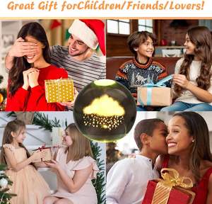 Venta al por Mayor de Lámparas Nocturnas Modernas RGB de 7 Colores, Adorno de Bola de Cristal 3D, Pequeña Lámpara Luminosa con Batería - Product Image 2