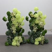 Composition florale de mariage en faux hortensias, chemin de table en fleurs artificielles, décoration et fournitures de mariage