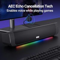 Altavoces para Computadora Inwa con Micrófono Integrado, Sonido Envolvente Virtual de 2.1 Canales, Carcasa Metálica, Control Remoto, Alimentación por Batería