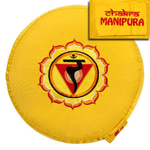 Coussin de méditation et de yoga rond en sarrasin, personnalisé avec logo, écologique, pour la famille, les chakras et la méditation. - Product Image 4