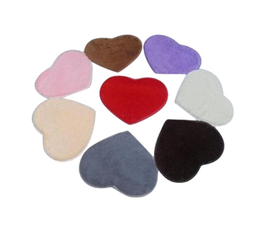 Sale Short Plush Heart Shape Seat Cushion Kids Sit Mat Small Carpets Soft Area Rug Non-slip Floor Door Mat Home Decor Supplies