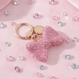 Llavero Creativo con Lazo de Diamantes Completos y Cristales de Estrás, Regalo para Enamorados, Modelo 2026, Origen Yiwu, Colgante para Coche y Bolso - Product Image 2