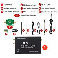 HackRF One V1.8.x SDR Kit-Receptor de Radio Definido por Software (Incluye Antenas, Reloj Externo TCXO, Telescópico, LNA, Cable USB)