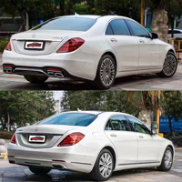 Body Kit Mobil Mercedes S Class W222 2014-2017 ke 2018-2020 Model S63 AMG Kualitas Tinggi Baru Set Lengkap