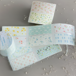 Cinta Adhesiva Floral Washi de Una Cara, Activada por Agua, de Grado Ingeniería, para Empalmar Papel, Etiqueta Escribible para el Hogar, Impermeable - Product Image 2
