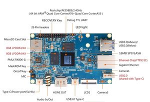 Laranja Pi 5 4Gb Lpddr4 Rk3588S-Pc Chip Octa-<span class=keywords><strong>Core</strong></span> Armr 64 <span class=keywords><strong>Bit</strong></span> 8Nm Lp Processo Com Qspi Nem Flash Laranja Pi - Product Image 6