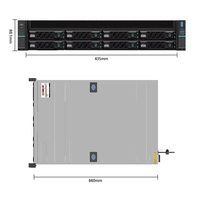 Direkter Fabrikpreis Lieferung 2U 8-Bay Rack GPU-Server 12GB/s Backplane Servergehäuse Unterstützt Maßgefertigtes Servergehäuse auf Lager