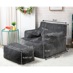 Retro Block <b>Sofa</b> Square Upholstered Foam Single Seat Living Room Bedroom Chair - Product Image 1