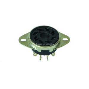 Prise tube bakélite plaqué or 8pin EL34 KT88 6SN7 <span class=keywords><strong>6SL7</strong></span> pour KIT amplificateur à tube - Product Image 1