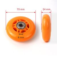 Roues de hockey sur roulettes d'intérieur/extérieur 85A en PU de qualité, impression personnalisée professionnelle, 64, 68, 76 mm