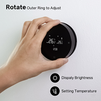 Thermostat de chaudière WiFi RKHK RF433 avec double rétroéclairage, commande vocale Alexa Google, alimentation par batterie, anti-gel, chauffage au sol