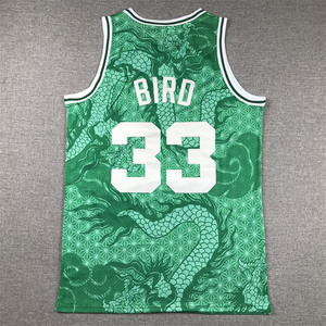 2025 Wholesales <strong>and</strong> Hot Sales Men's Sport <strong>Basketball</strong> Embroidered Stitched <strong>Green</strong> <strong>Black</strong> <strong>Jersey</strong> #33 Larry Bird Celtics <strong>Jersey</strong>
