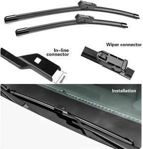 Juego de Limpiaparabrisas Delanteros DOLY para Chevrolet Malibu MK7 2008-2012, Recubiertos, para Limpiaparabrisas sin Estructura, 24\"+<span class=keywords><strong>21</strong></span>\", Volante a la Izquierda - Product Image 3