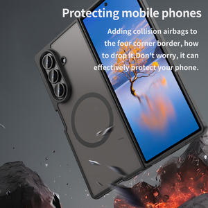 Étui de téléphone magnétique antichoc pour <span class=keywords><strong>Samsung</strong></span> Z Fold 7, étui de téléphone pliable transparent mat, Fundas Carcasa - Product Image 4
