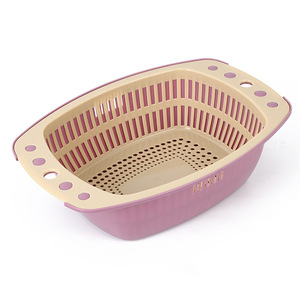 Double Layer Plastic Colander Strainer For Kitchen Vegetable Fruit Washing Dishwasher Safe Hand Wash Only PP Material - Product Image 5