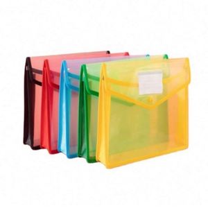 Pochettes de classement en plastique imperméables et durables pour bureau, maison, école – Fermeture à bouton-pression, extensibles, en PP, pour rangement de documents - Product Image 1