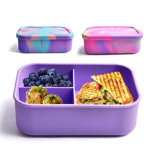 Vente en gros Boîte à bento personnalisée pour enfants Caja De Bento Para Ninos Fur <span class=keywords><strong>Kinder</strong></span> Kawaii Boîte à lunch bento en silicone sans Bpa pour enfants - Product Image 5